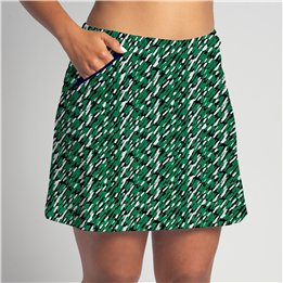 Zipper Pocket Skort - Kelly Navy River Ripples