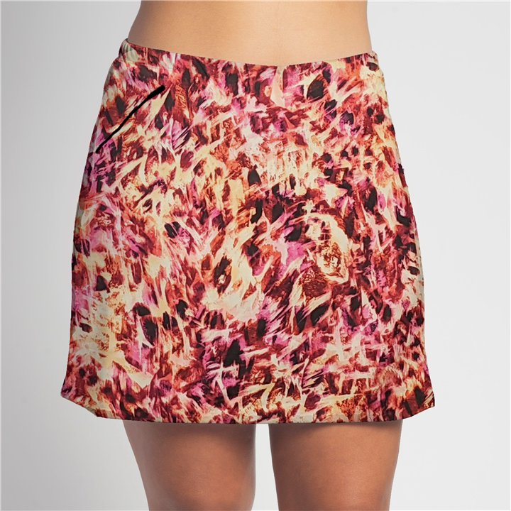 Zipper Pocket Skort - Fire Tie Dye