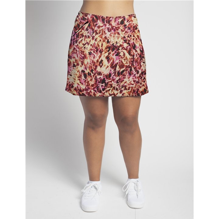 Zipper Pocket Skort - Fire Tie Dye