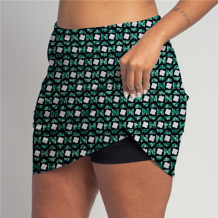 Zipper Pocket Skort - Green Lightening Box