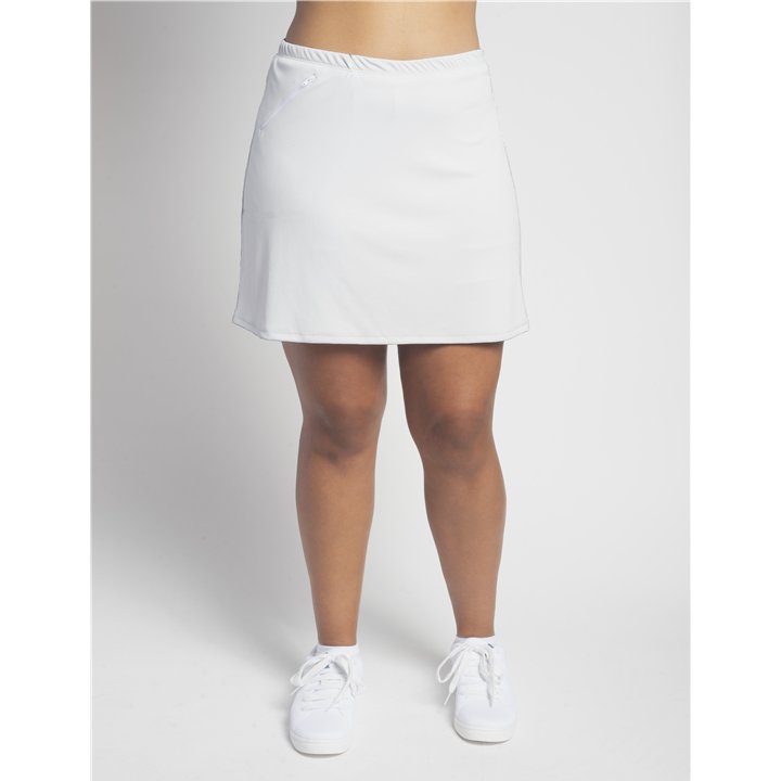 Zipper Pocket Skort - White