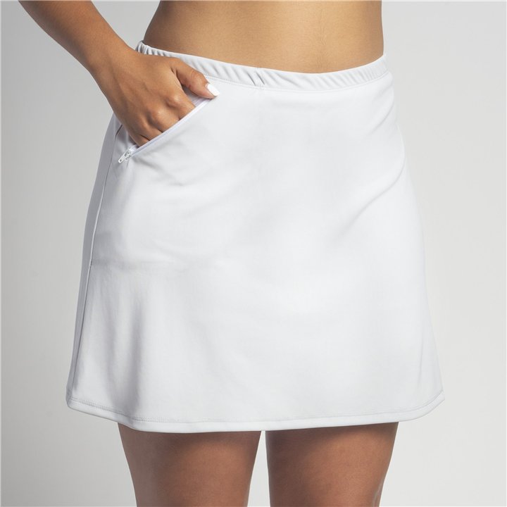 Zipper Pocket Skort - White
