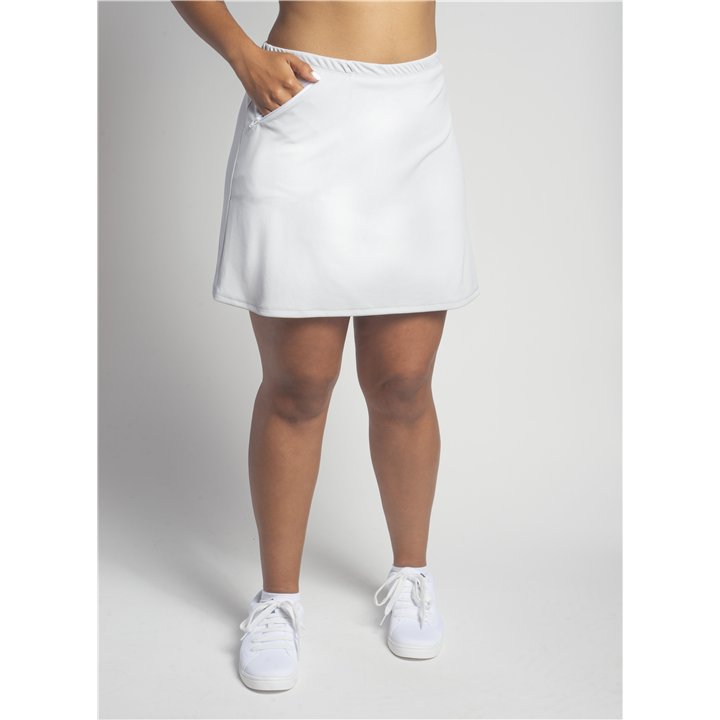 Zipper Pocket Skort - White