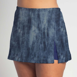 Side Slit - Distressed Denim front