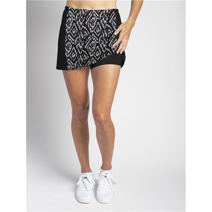 Slimming Panel Skort - BW Tribal Ikat