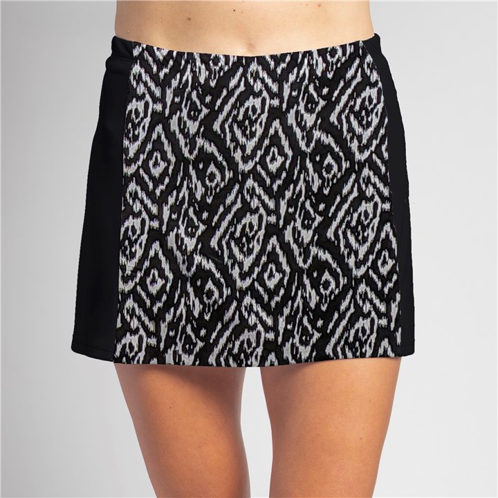 Slimming Panel Skort - BW Tribal Ikat