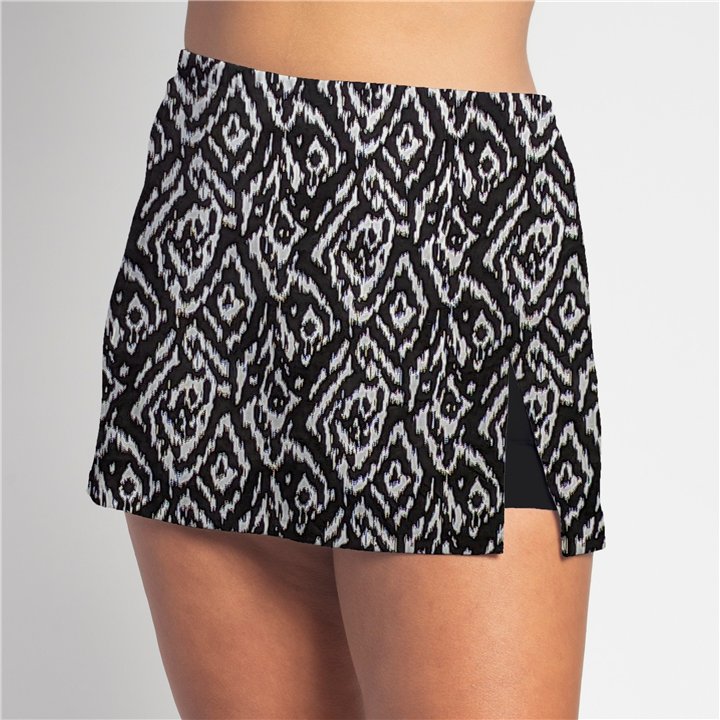Side Slit - BW Tribal Ikat B