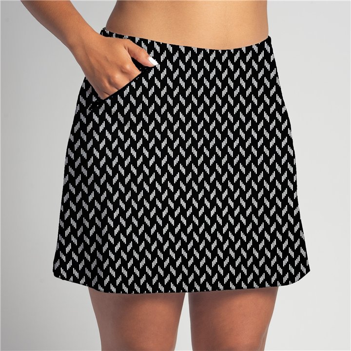 Zipper Pocket Skort - BW Chiclet