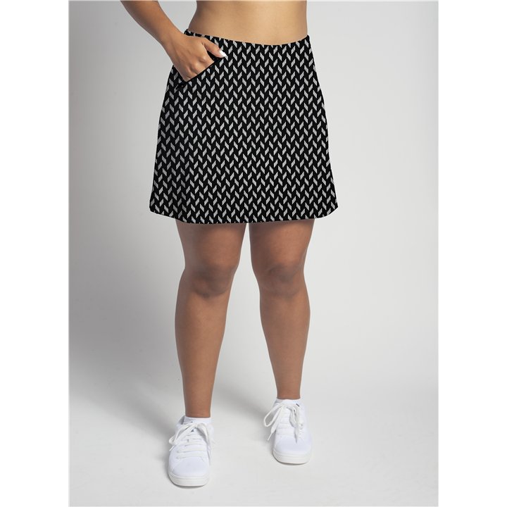 Zipper Pocket Skort - BW Chiclet