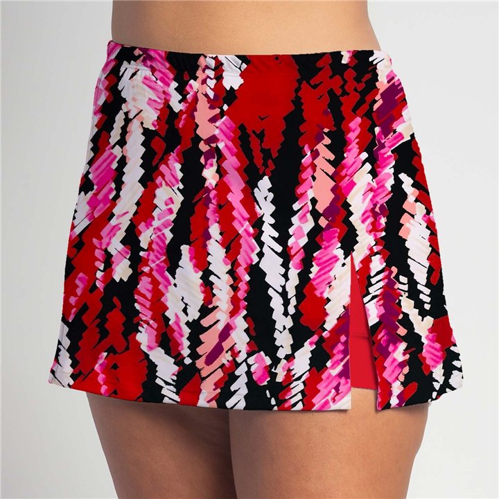 Side Slit - Red Amaranth Mesh R
