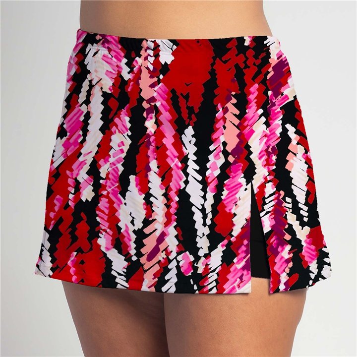 Side Slit - Red Amaranth Mesh B
