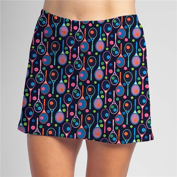 Sporty - Brights Tennis Rackets on Navy