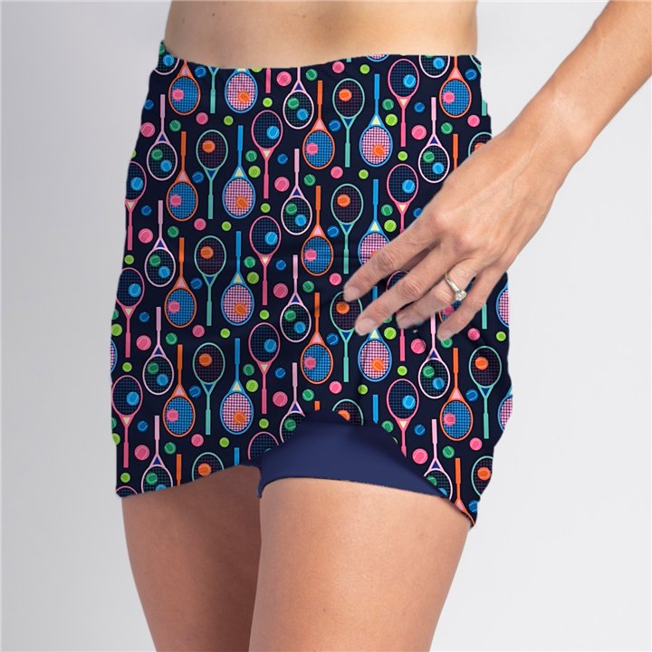 Sporty - Brights Tennis Rackets on Navy