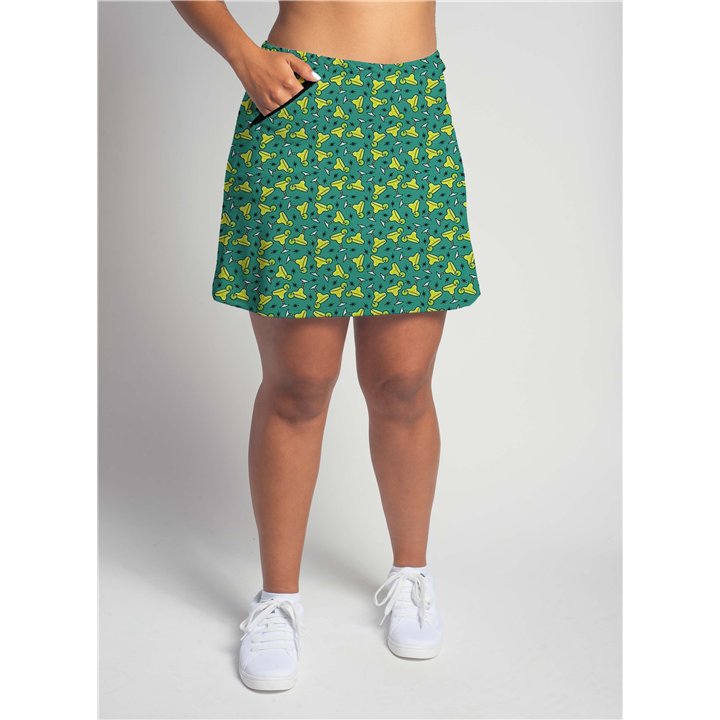 Zipper Pocket Skort - Margarita Time