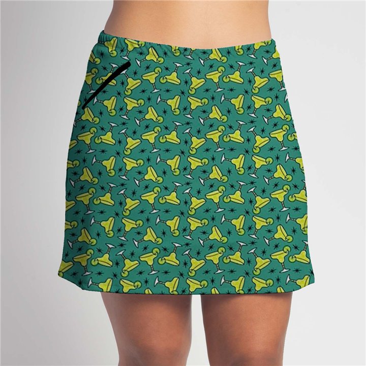 Zipper Pocket Skort - Margarita Time