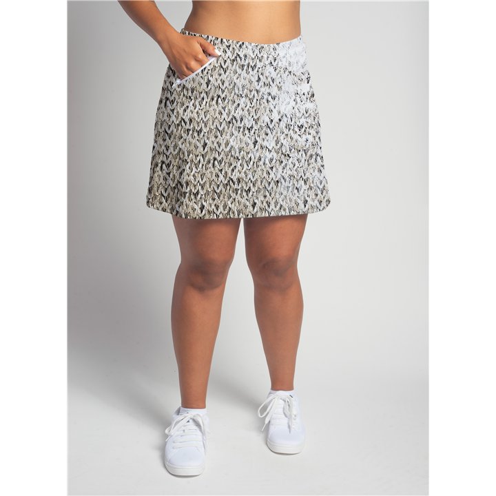 Zipper Pocket Skort - Sand Sparkle