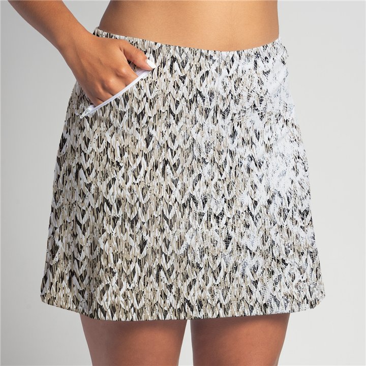 Zipper Pocket Skort - Sand Sparkle