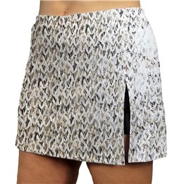Side Slit Zipper Pocket Skort - Sand Sparkle