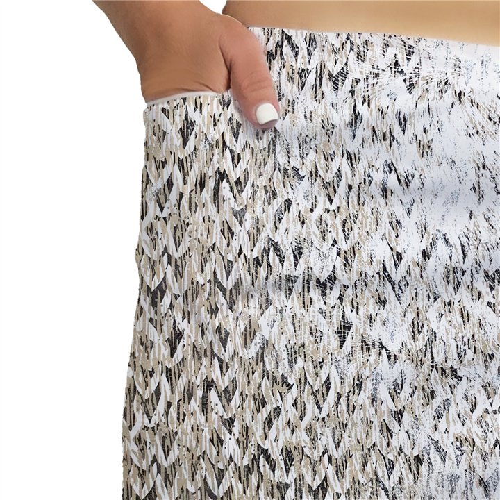 Side Slit Zipper Pocket Skort - Sand Sparkle