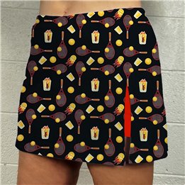Side Slit Zipper Pocket Skort - Great Balls of Fire