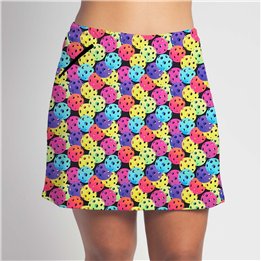 Zipper Pocket Skort - Rainbow Pickleballs