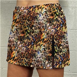 Side Slit Zipper Pocket Skort - Summer Cheetah