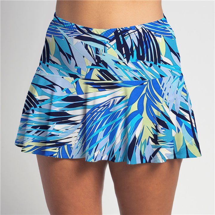 Flounce - Cobalt Palm Print