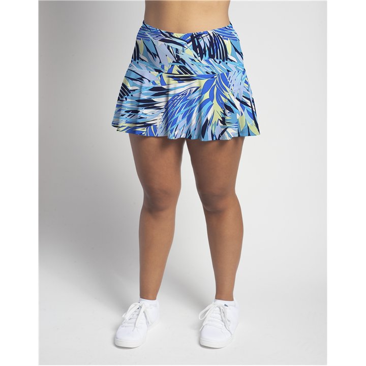 Flounce - Cobalt Palm Print