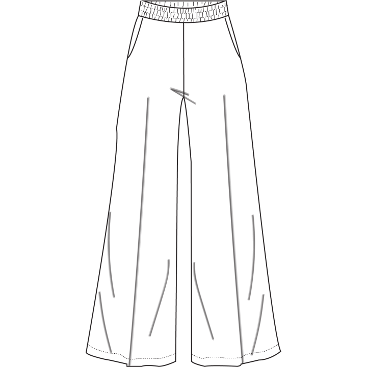 Palazzo Pant - Black solid