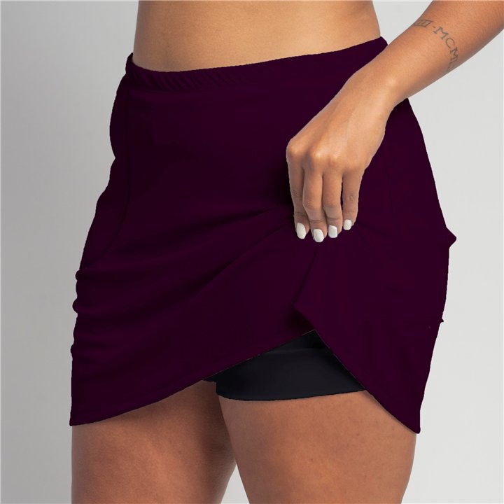  Zipper Pocket Skort - Eggplant Purple