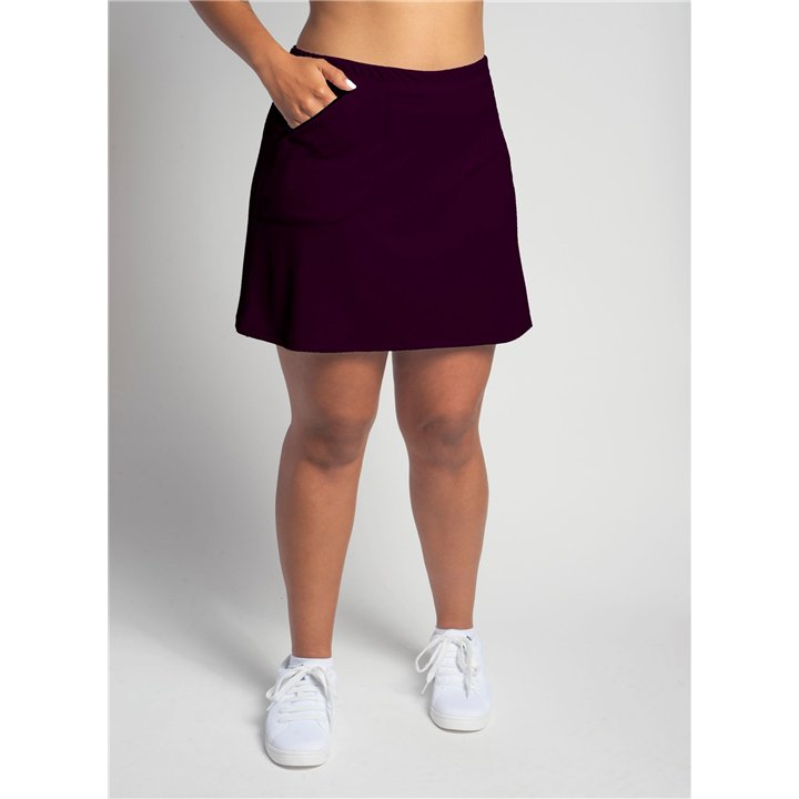  Zipper Pocket Skort - Eggplant Purple