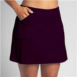  Zipper Pocket Skort - Eggplant Purple
