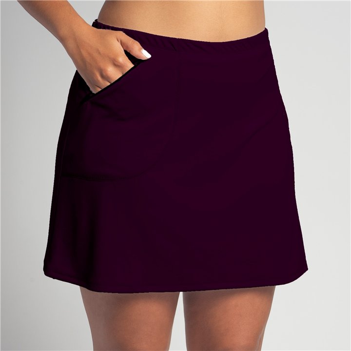  Zipper Pocket Skort - Eggplant Purple