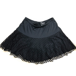 Flounce - Black Diamond Mesh over Black