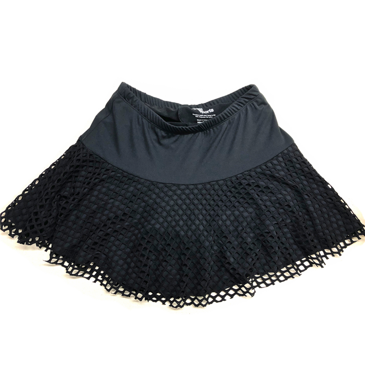 Flounce - Black Diamond Mesh over Black
