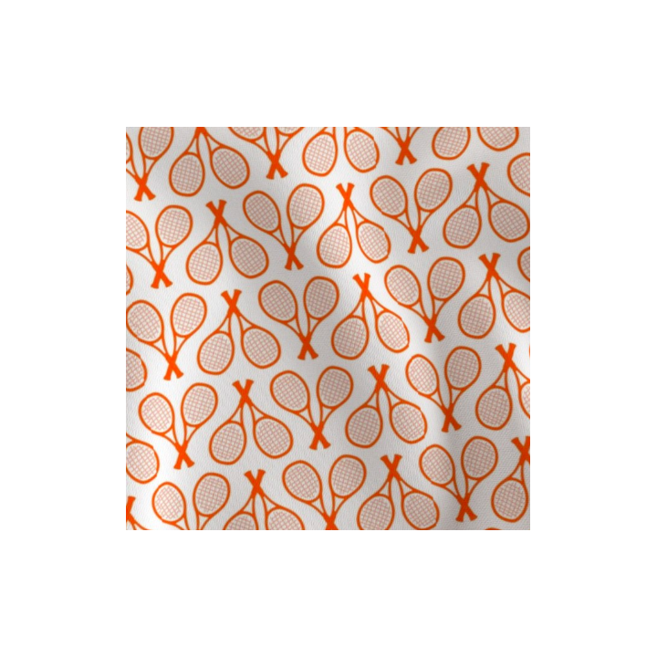 Tennis Rackets Orange on White