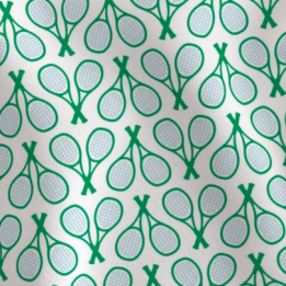 Tennis Rackets Green on White