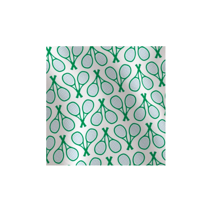 Tennis Rackets Green on White