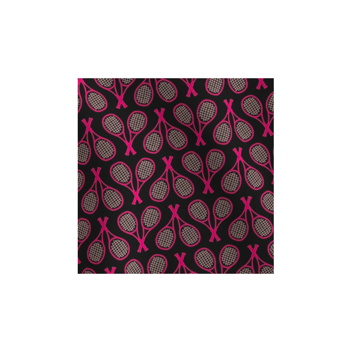 Tennis Rackets Pink on Black
