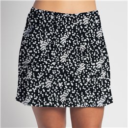 Zipper Pocket Skort - BW Scattered Dots