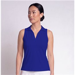 Collared Sleeveless Top - Cobalt Blue
