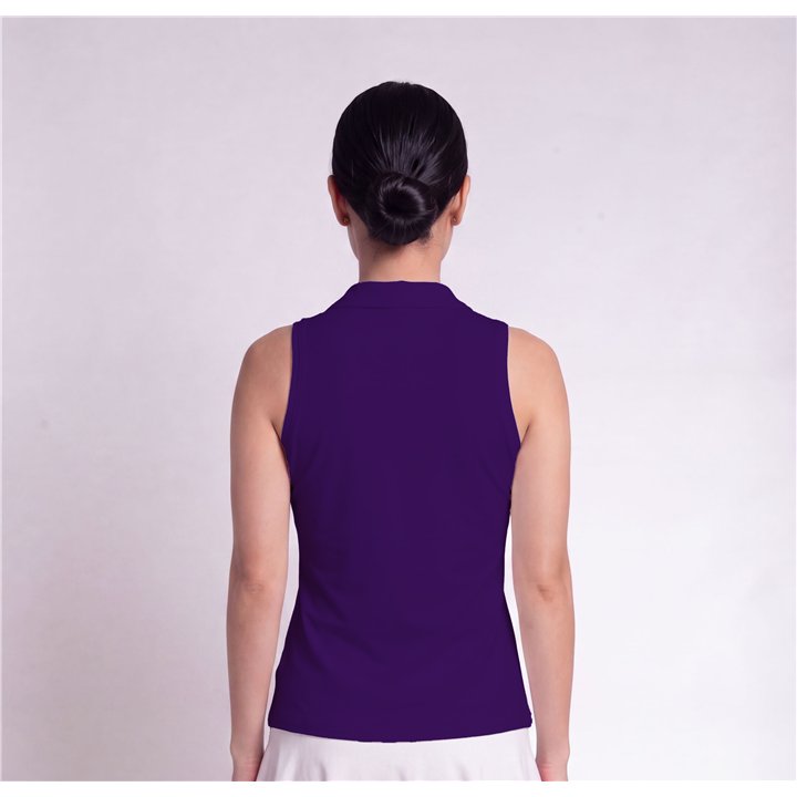 Collared Sleeveless Top - Grape Purple