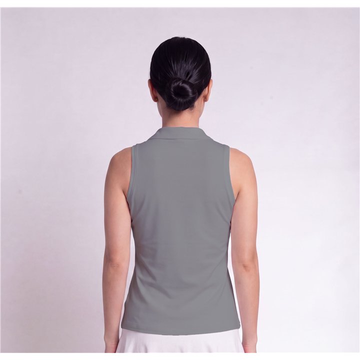 Collared Sleeveless Top - Peacock Teal