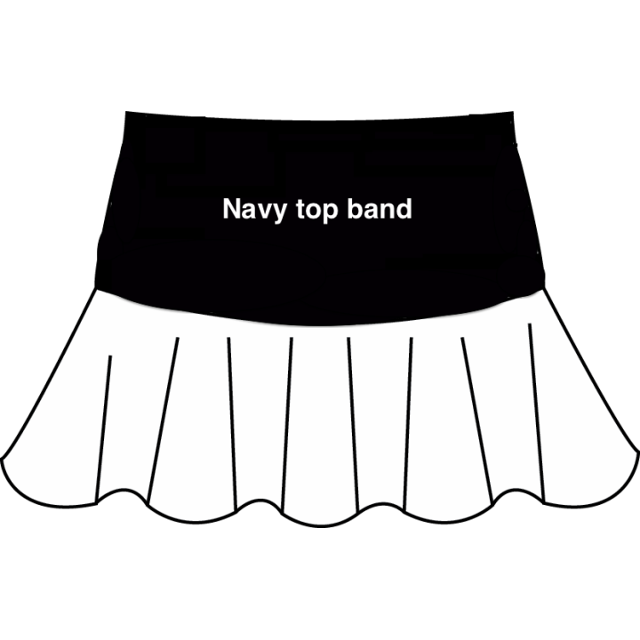 Flounce - Navy and White Stripe Mesh