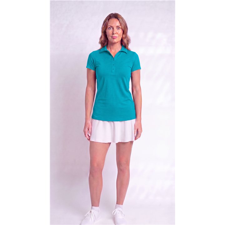 Collared Short Sleeve Top - Aqua