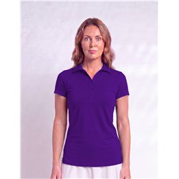 Collared Short Sleeve Top - Grape Purple