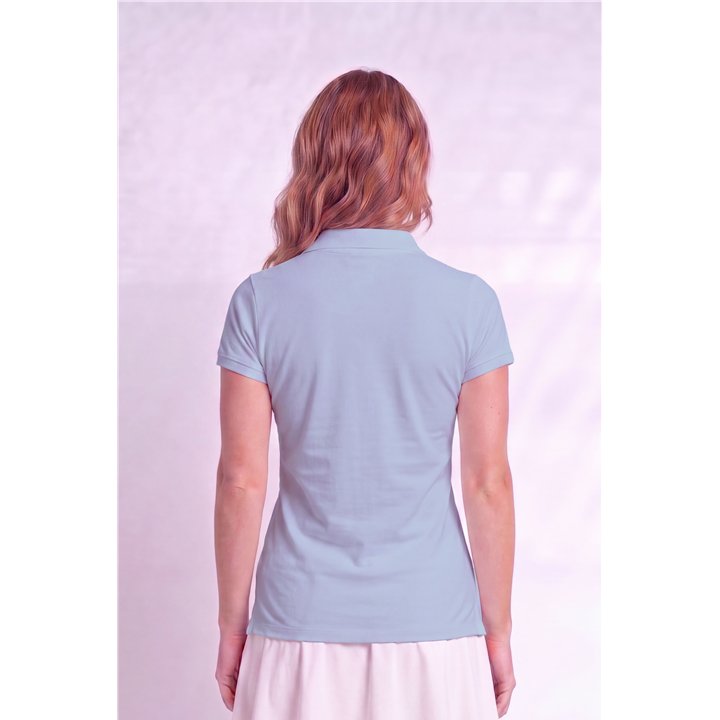 Collared Short Sleeve Top - Light Blue
