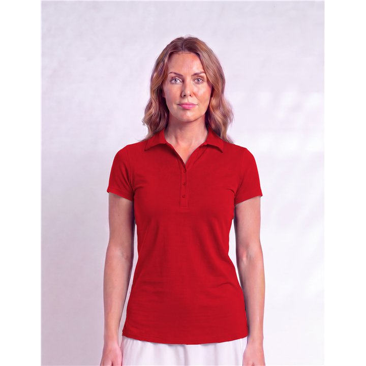 Collared Short Sleeve Top - Red