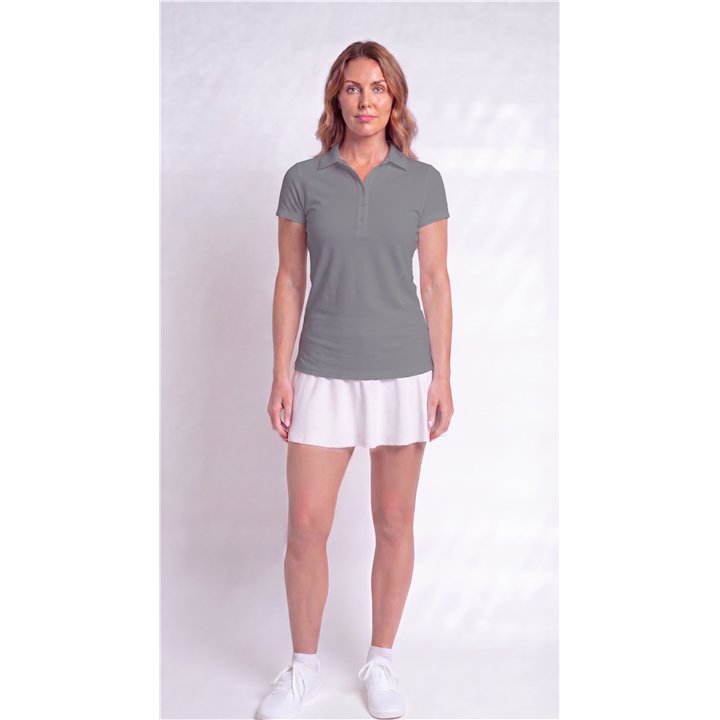 Collared Short Sleeve Top - Steel Grey