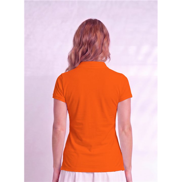 Collared Short Sleeve Top - Tangerine Orange